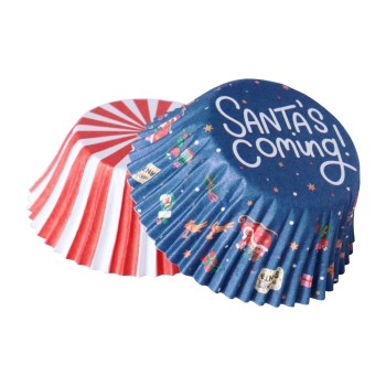 Cupcake & Topper Set of 24 - Santa's Coming To Town